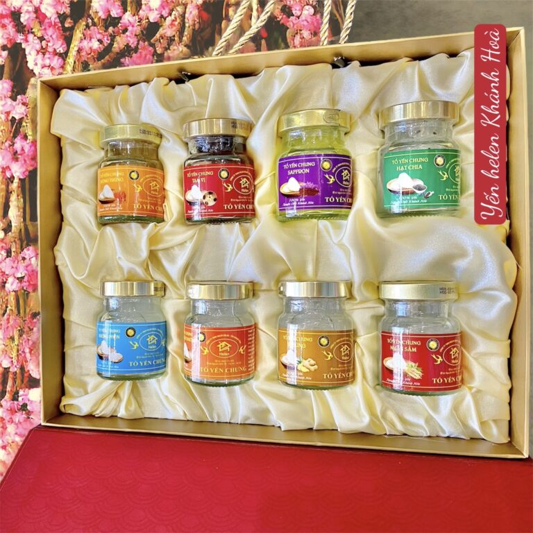 Hộp Quà 8 Hũ Yến Chưng 70% – Bổ Dưỡng, Tiện Lợi, Sang Trọng