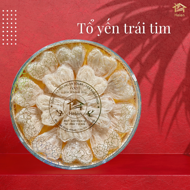 Tổ Yến Trái Tim 100g – Yến Sào Cao Cấp Nguyên Chất, Quà Tặng Sức Khỏe Sang Trọng