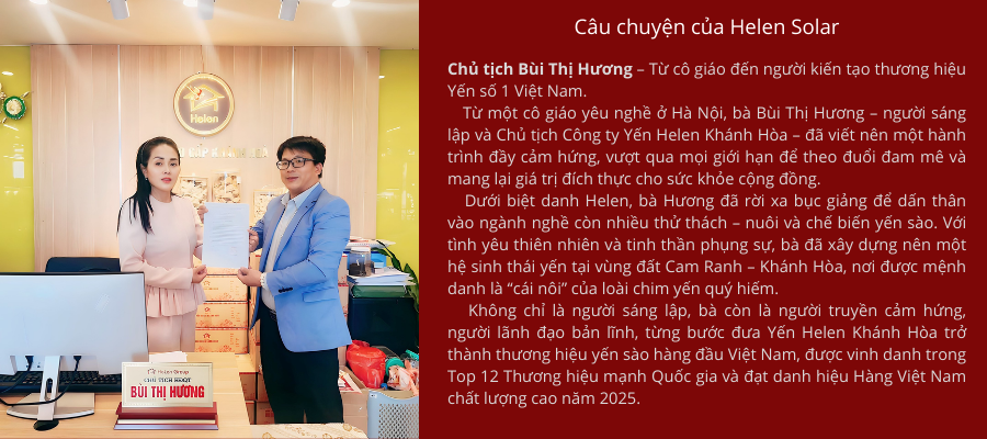 Yến HeLen Khánh Hòa – Chất lượng sản phẩm tạo nên thương hiệu